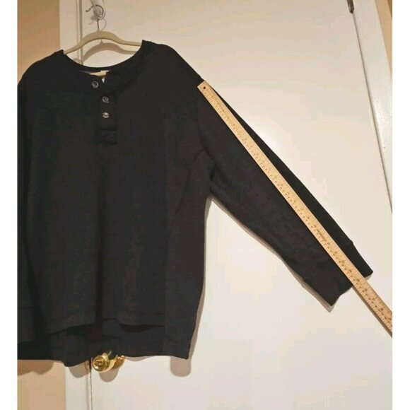 Eddie Bauer Thermal Henley Shirt Mens 2XL Gray Waffle Knit Top Long Sleeve Comfy - Picture 7 of 9